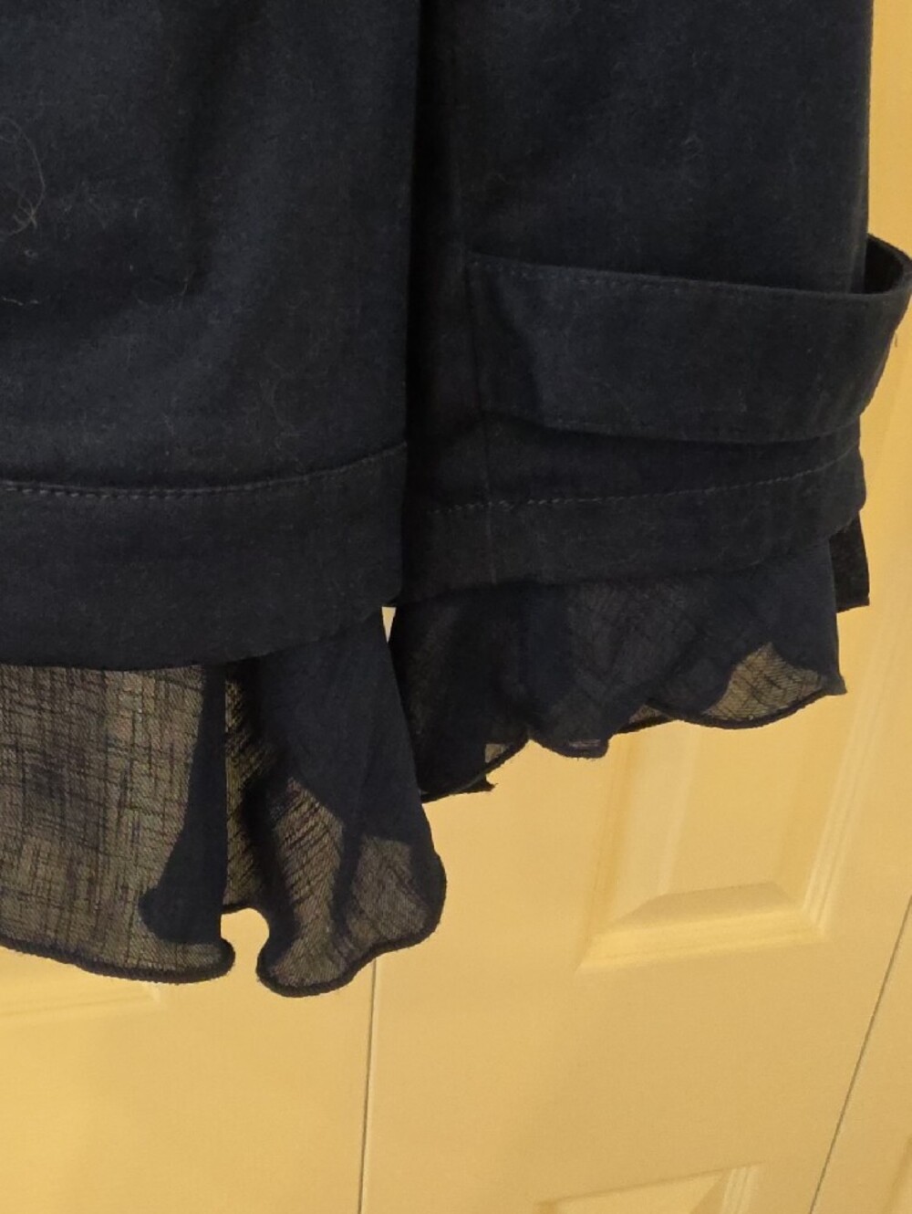 Chico's Navy Blue Military-Style Blazer with Silver Buttons - Picture 4 of 6